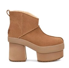 UGG NEW HEIGHTS PLATFORM MINI BOOT NWT CHESTNUT 8.5