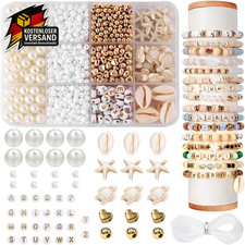 Armbänder Selber Machen Perlen Set Schmuck Bastelset Muschel Schildkröten Buchst