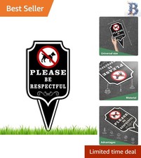 Polite 12x6 Stay Off Grass Signs - Durable Double-Sided Outdoor Use