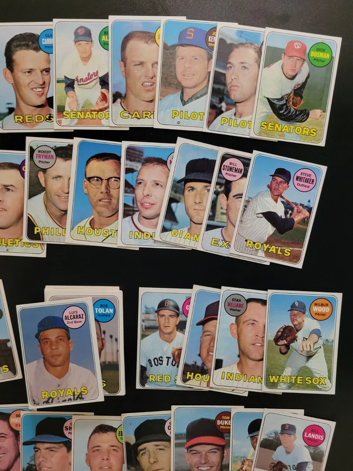Lote de inicio de tarjetas de béisbol Topps 1969 - 71 diferentes - con Al Dark y Gene Alley Foto 4 de 4