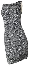 Ann Taylor  Sleeveless Black and White Rayon Spandex Dress Size 4P