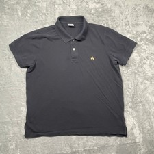 Brooks Brothers Performance Polo Mens XL Black Slim Fit Cotton Pique Logo