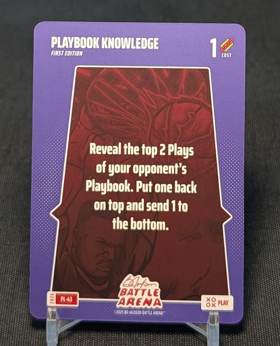 Playbook Knowledge 2026 Bo Jackson Battle Arena PLAY CARD #PL-43