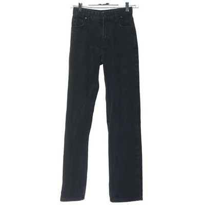 Bershka Denim, Jeans, Größe: 34, HIGH WAIST STRAIGHT, Schwarz, Einfarbig #xh8
