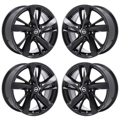 17'' Nissan Altima  Gloss Black Wheels Rims Factory OEM 62593 2013-2019 Set