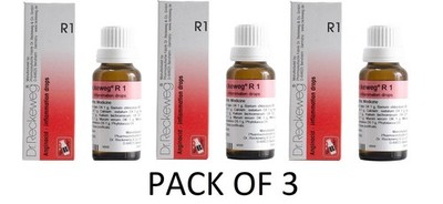 Dr Reckeweg R1 Inflammation Drops 22ml x 3 Cold Fever Sore Throat Relief