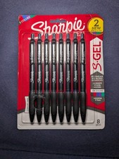 Sharpie S Gel Pens Assorted Pack of 8 No Smear No Bleed Bold Colors 0.7mm