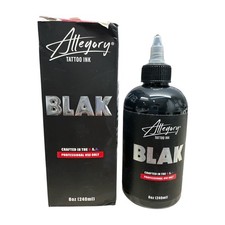 Allegory Ink Blak Premium Tattoo Ink 8oz 240ml Lining Shading Black Made in USA