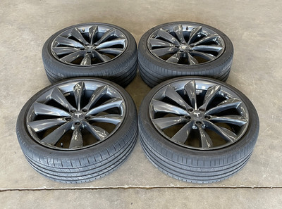 2012-2020 Tesla Model S 21 Inch Staggered Wheel Rim Tire Set 1692 OEM