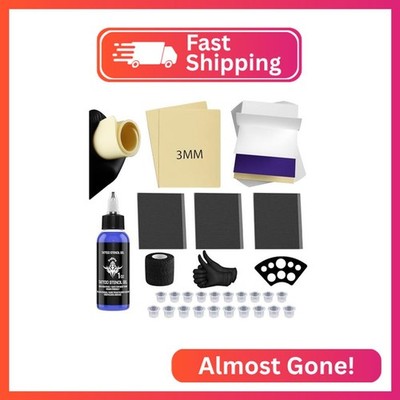 Tattoo Skin Practice Kit, Starter Tattoo Practice Kits with 2Pcs 3mm Fake Skins