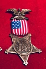 GAR VETERANS' MEMBERSHIP BADGE AND MEDAL - NEAR MINT CONDITION