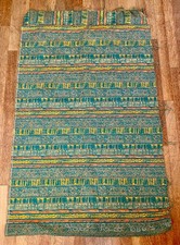 Vintage 1960s Mid Century Modern Abstract Cotton Fabric Wall Hanging 152cm Rug