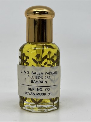 Vintage J&S Saleh Yadgar Bahrain Cologne Jovan Musk Oil 172