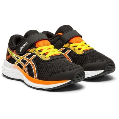 ASICS Kid's Pre-Excite 6 Pre-School Running Shoes, 3, Black/Shocking Orange