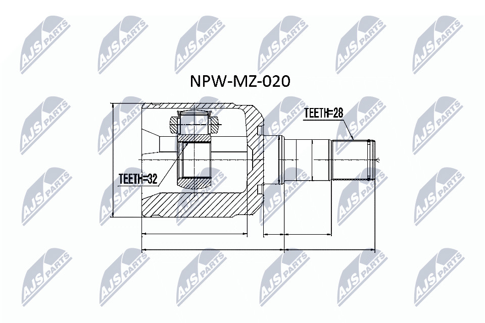 Nty Inner Cv Joint For Mazda 6 Gg/Gy 1.8,2.0 02- /Left - Image 9