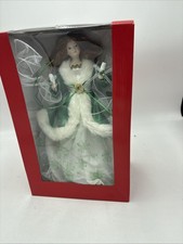 Vintage Kurt Adler UL 10-Light Irish Angel Christmas Tree Topper Celtic Shamrock