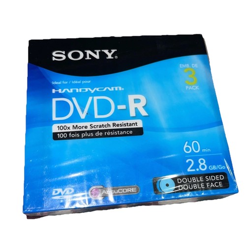Sony Handycam DVD-R Blank Mini Disc 60 min 2.8 GB Double Sided NEW SEALED
