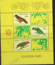 Indonesia 1980 BIRDS/Parrots Mini Sheet  MINT NH