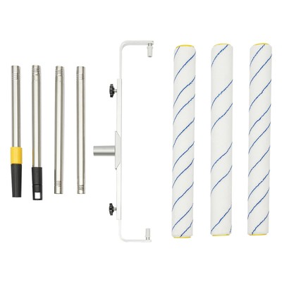 Large Paint Roller Adjustable Roller Frame Extension Pole Nylon Roller Cover Set