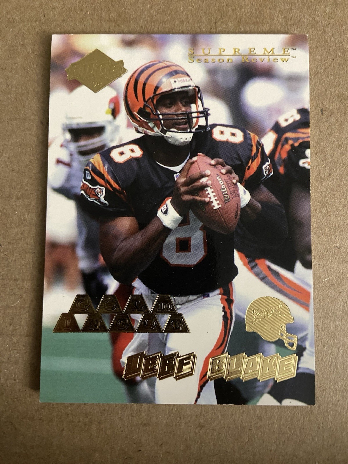 1998 Collector's Edge Supreme Season Review Gold Ingot Jeff Blake #35