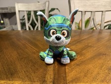 Nickelodeon Paw Patrol The Mighty Movie Plush ROCKY Stuffed Animal Dog 7" Toy