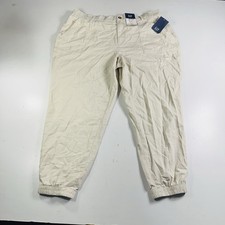 GAP Twill Joggers Beige Tapered Women  s Size XL Brand New