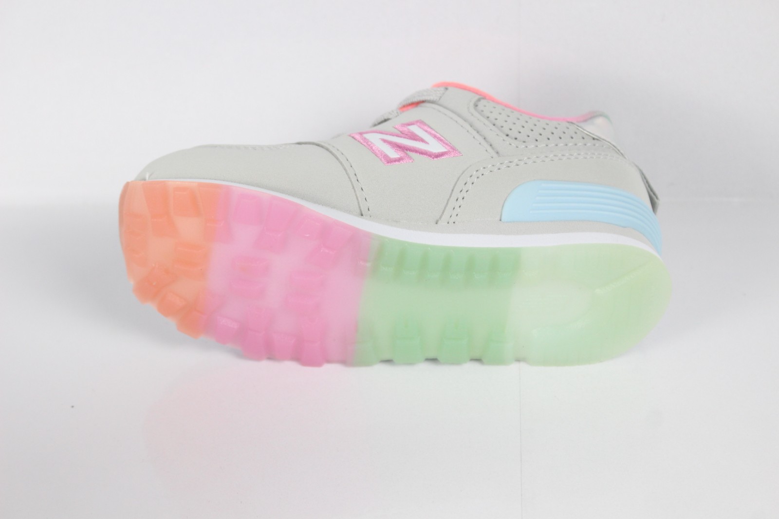 New Balance Kids 574 Bungee Slip On Sneakers Size 9 Grey Multi ID574H1 thumbnail 6