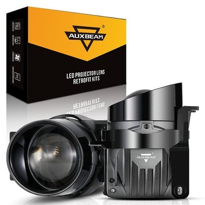 2X AUXBEAM 3 Inch 100W Bi-LED Projector Lens Fog Light 6000K HD Lens For Honda