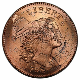 Gallery Mint imitation 1794 Starred Reverse struck over genuine 1853 Large Cent