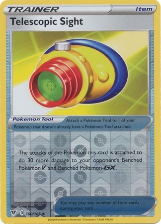 TELESCOPIC SIGHT 160/185 VIVID VOLTAGE POKEMON (REVERSE HOLO, NM)