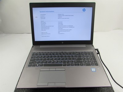 HP ZBOOK 15 (G6) CORE I7-9850H 512GB SSD 16GB RAM NVIDIA QUADRO T1000 NO O.S