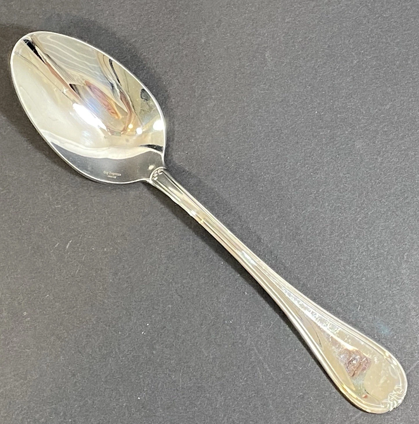 Guy Degrenne RENOIR Glossy Stainless Flatware Tablespoon Serving Spoon - 8 1/4"