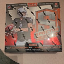 2018 PANINI SPECTRA FOOTBALL SEALED HOBBY BOX ~ 4 AUTOS & 7 MEM! VHTF 🦄 📦