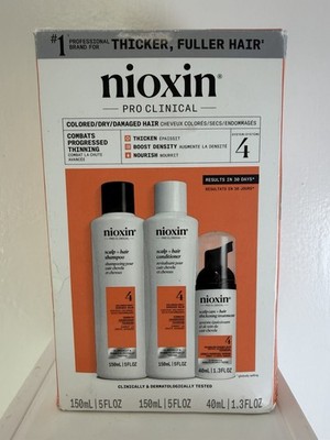 Nioxin Pro Clinical System 4 Hair Thickening Kit for Colored, Dry Hair H