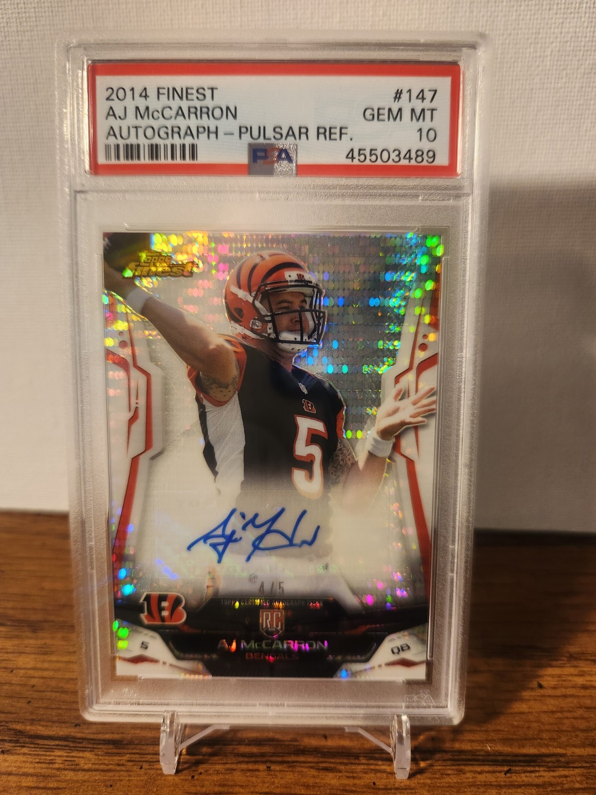 AJ McCarron Finest #147 Pulsar Refractor