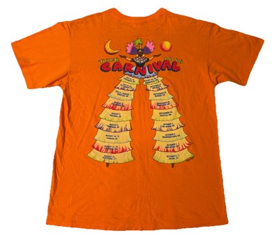 Vintage 90s 1999 Jimmy Buffet Carnival Tour Orange T Shirt XL Mint 