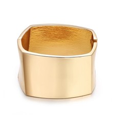 Gold Cuff Bracelet, Chunky Gold Bangle for Women Metal, Opening Wide Wrist Cuff,