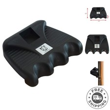 Elegant Portable Billiard Cue Rack with 3 Holes - Non-Slip Base for Stability