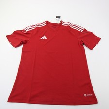 adidas Aeroready Short Sleeve Shirt Youth Red/White New with Tags