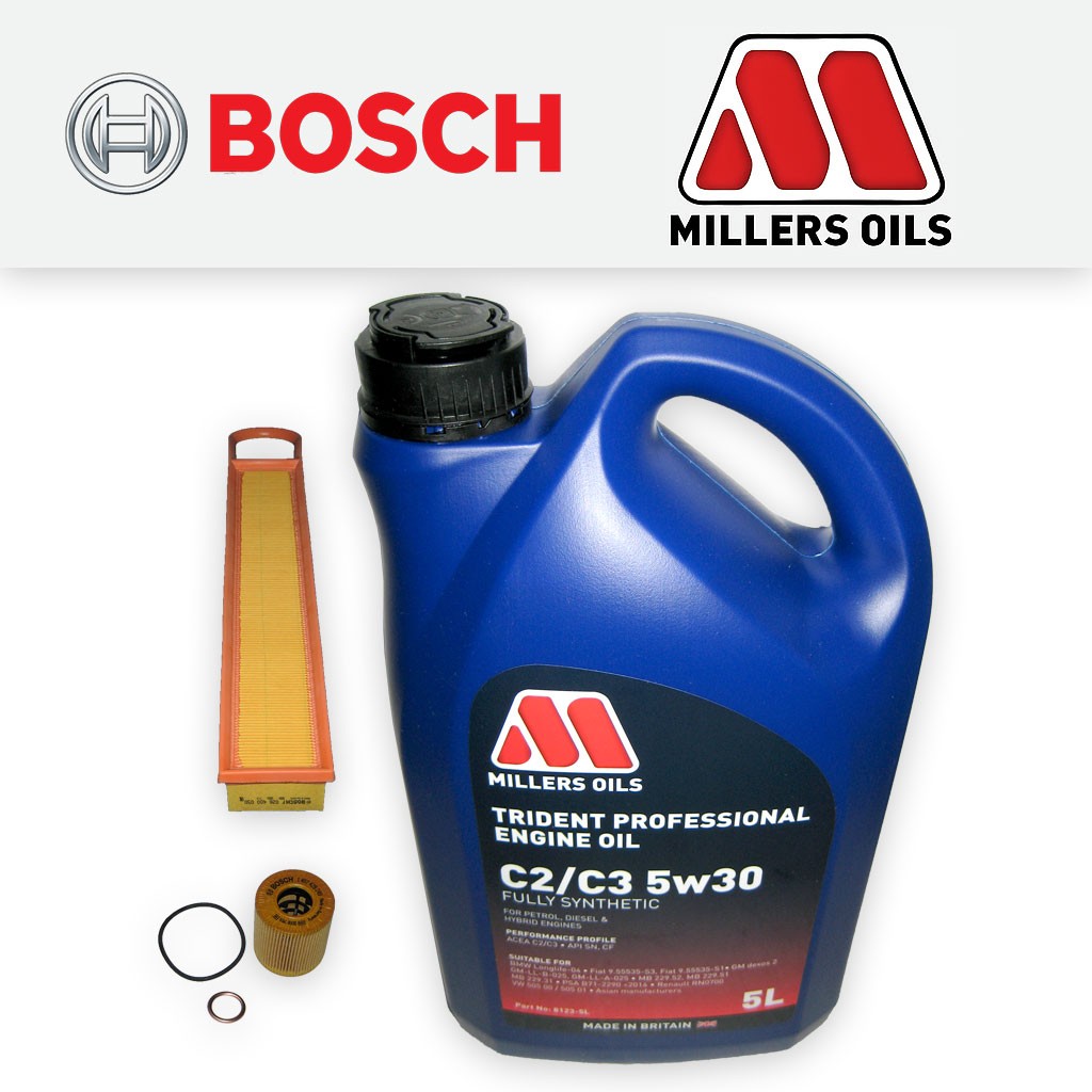 SERVICE KIT for PEUGEOT 208 1.6 VTI OIL AIR FILTERS +5L 5w30 OIL (2012-2017)