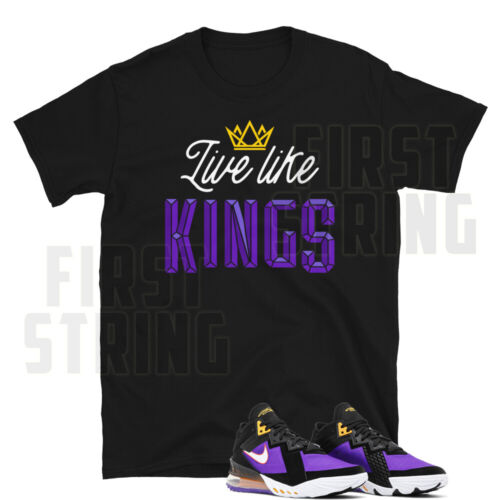 Live Like Kings Shirt to Match Lebron 18 Low Laker ACG Terra / Black T-Shirt NEW - Picture 1 of 2