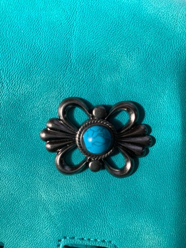 Turquoise crossbody bag leather. New - Picture 8 of 8
