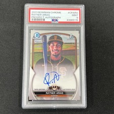 2023 Bowman Chrome Rayner Arias Prospect Auto 1st Bowman #CPARA PSA 9 MINT