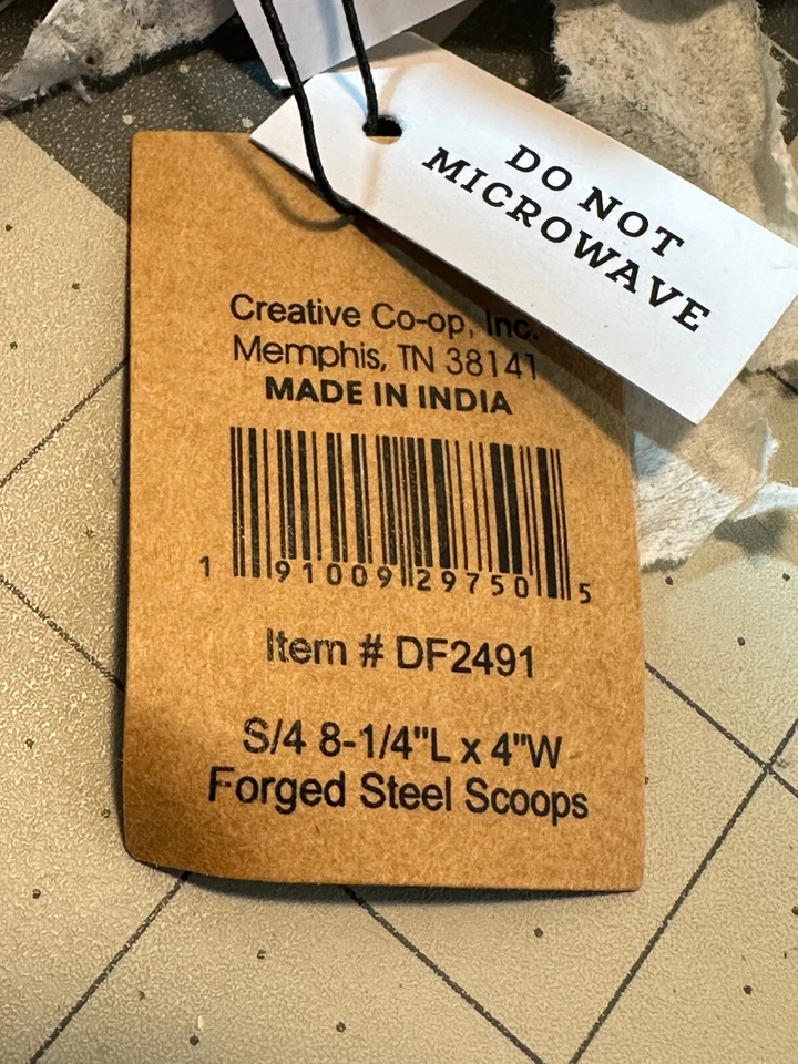 Cucharas de cobre Creative Co-Op martilladas de acero inoxidable (juego de 4 tamaños) DF2491 Foto 4 de 4