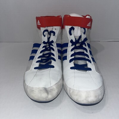 Red White & Blue Adidas Wrestling Shoes YYJ 606004 Men display picture 1