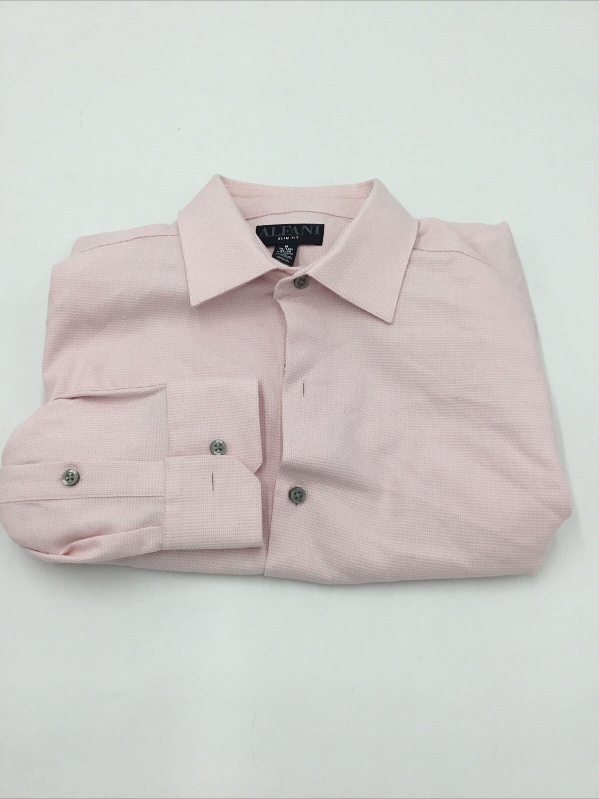 Приталенная рубашка ALFANI Розово-белая 15-155 дюймов 34-35 М 6390₽