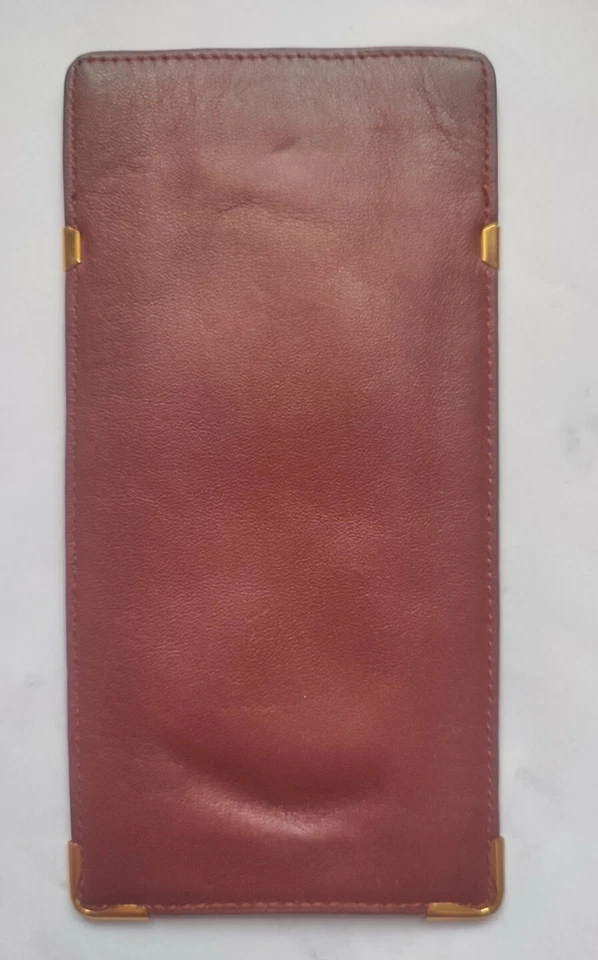 Vintage Cartier Burgundy Leather Eye Glasses Case - Image 4 of 4