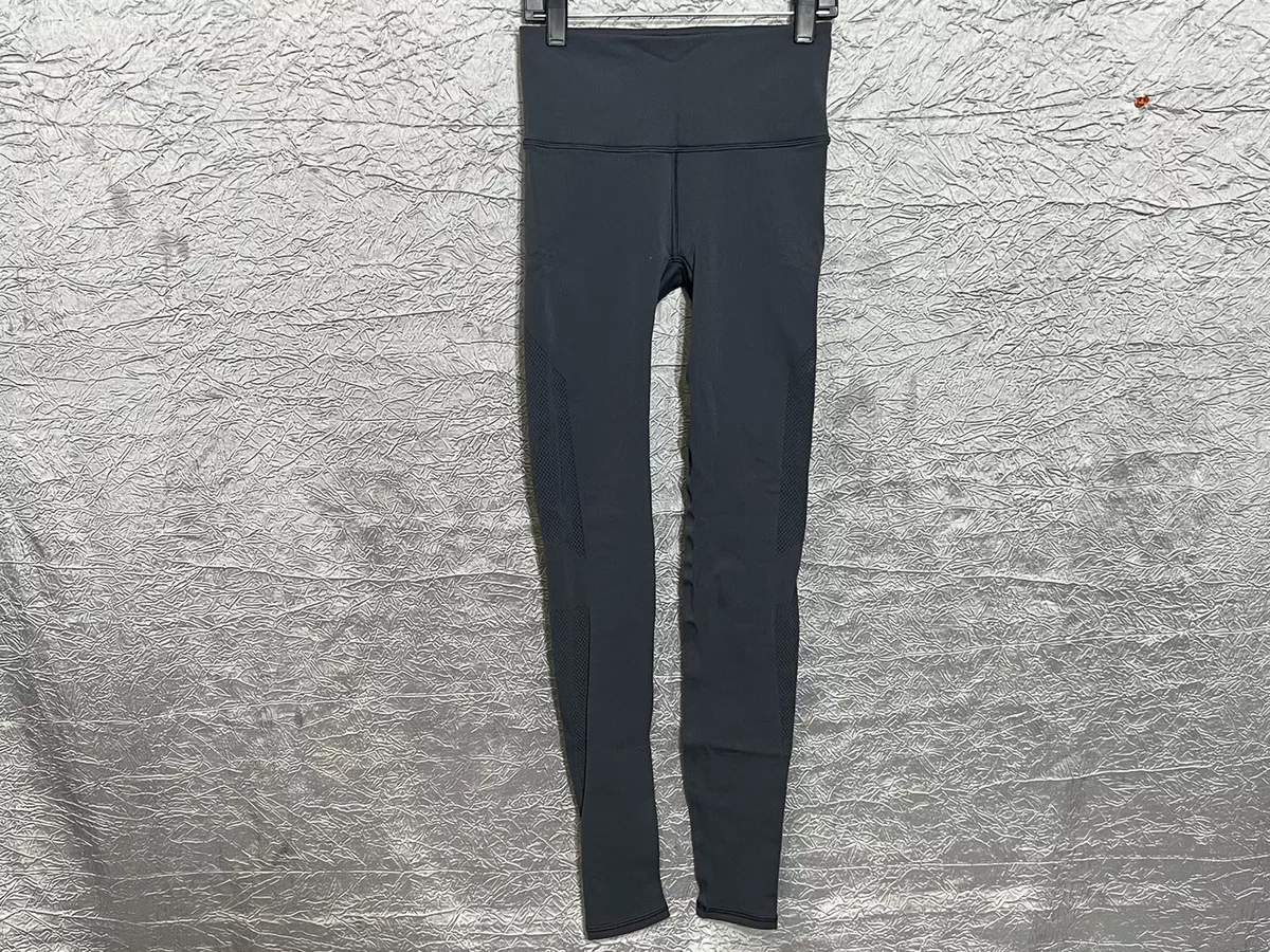 Lululemon Women’s Full Length Perforated Leggings Inseam 25.5” XS Dark Gray