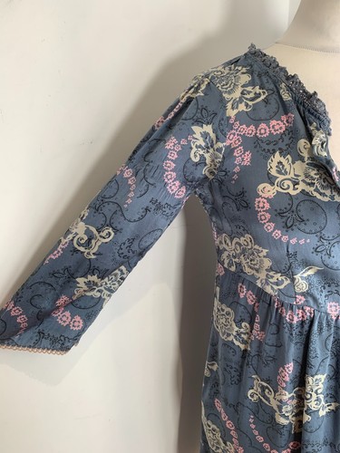 Odd Molly silk tunic dress Size 1 UK 8 VGC print pattern ruffle lace trim floral - Picture 4 of 10