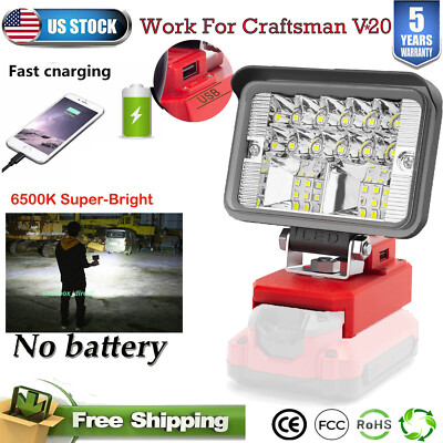 #ad #ad Portable LED Work Light Lamp For Craftsman V20 20V Series Li Ion Battery 2800LM $26.99